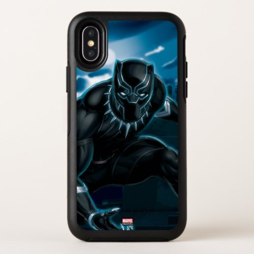 Avengers Classics  Black Panther On Rooftop OtterBox Symmetry iPhone X Case