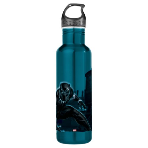 Avengers Classics  Black Panther On Rooftop Stainless Steel Water Bottle