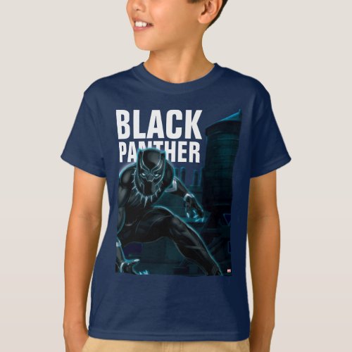 Avengers Classics  Black Panther On Rooftop T_Shirt