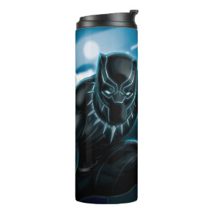 Avengers Classics   Black Panther On Rooftop Thermal Tumbler