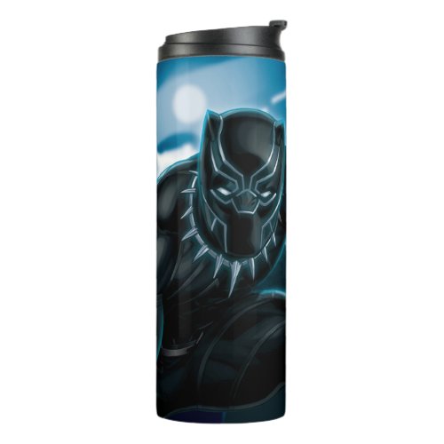 Avengers Classics  Black Panther On Rooftop Thermal Tumbler