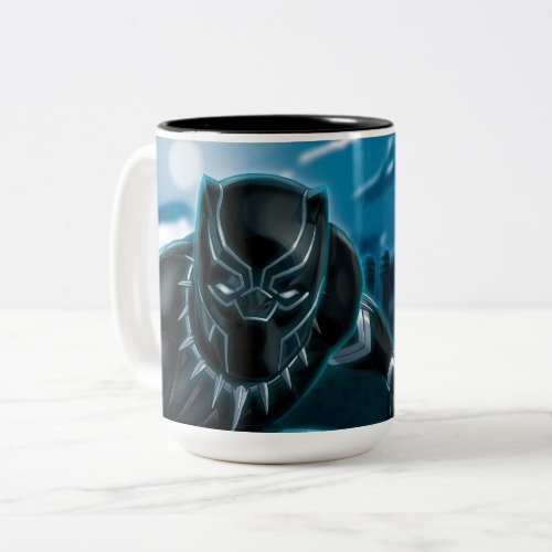 Avengers Classics  Black Panther On Rooftop Two_Tone Coffee Mug
