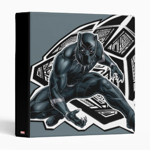 Avengers Classics   Black Panther Paw Badge 3 Ring Binder