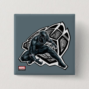Avengers Classics   Black Panther Paw Badge Button