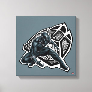 Avengers Classics   Black Panther Paw Badge Canvas Print