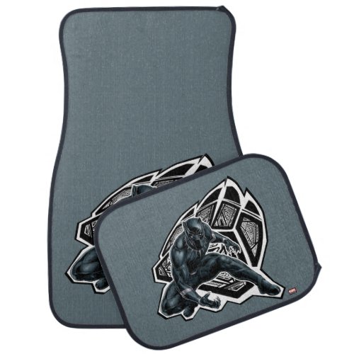 Avengers Classics  Black Panther Paw Badge Car Floor Mat