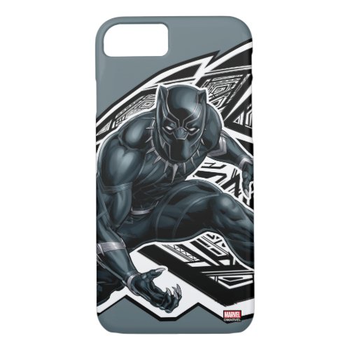 Avengers Classics  Black Panther Paw Badge iPhone 87 Case