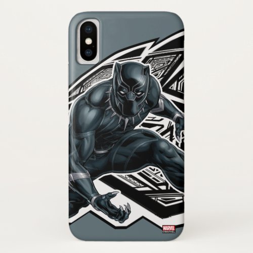 Avengers Classics  Black Panther Paw Badge iPhone X Case