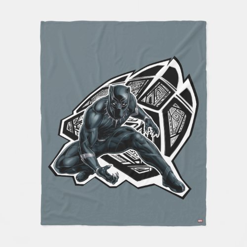 Avengers Classics  Black Panther Paw Badge Fleece Blanket