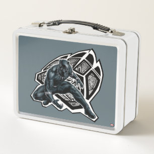 Avengers Classics Black Panther Paw Badge Metal Lunch Box