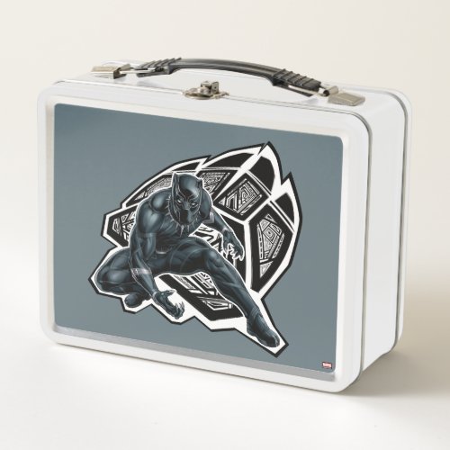 Avengers Classics  Black Panther Paw Badge Metal Lunch Box