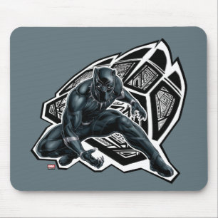 Avengers Classics   Black Panther Paw Badge Mouse Pad