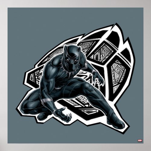 Avengers Classics  Black Panther Paw Badge Poster