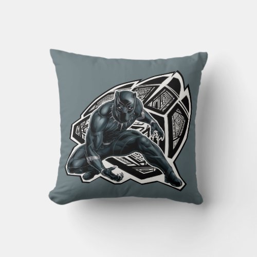 Avengers Classics  Black Panther Paw Badge Throw Pillow