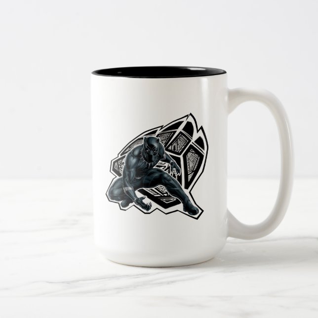 Avengers Classics | Black Panther Paw Badge Two-Tone Coffee Mug (Right)