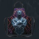 Avengers Classics | Black Panther Salute Apron<br><div class="desc">Check out Black Panther standing with his arms crossed over his chest in the Wakanda Forever salute,  glowing in the light with a purple and gold tribal pattern background.</div>
