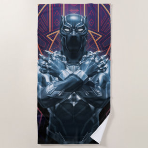 Avengers Classics Black Panther Salute Beach Towel