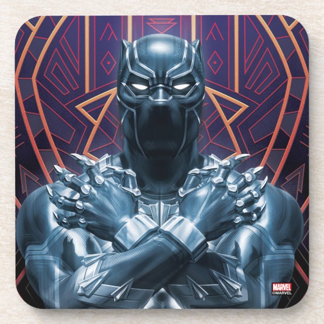 Avengers Classics | Black Panther Salute Beverage Coaster (Front)