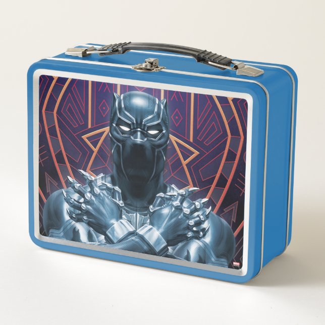 Avengers Classics | Black Panther Salute Metal Lunch Box (Front)
