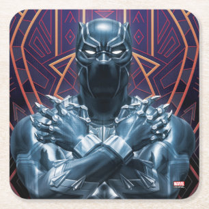 Avengers Classics Black Panther Salute Square Paper Coaster