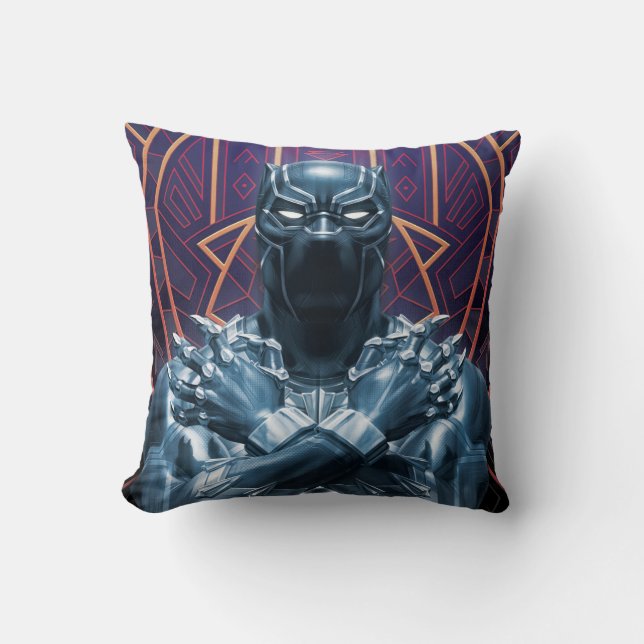 Avengers Classics | Black Panther Salute Throw Pillow (Front)