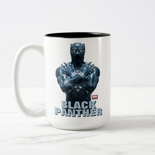 Avengers Classics | Black Panther Salute Two-Tone Coffee Mug (Left)