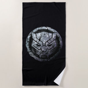 Avengers Classics Black Panther Stone Emblem Beach Towel