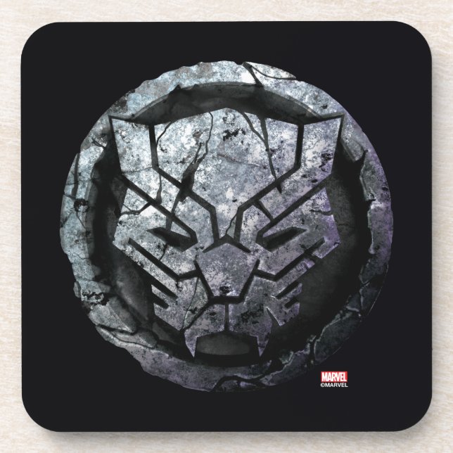 Avengers Classics | Black Panther Stone Emblem Beverage Coaster (Front)