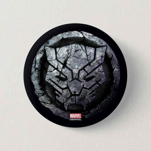 Avengers Classics | Black Panther Stone Emblem Button (Front)