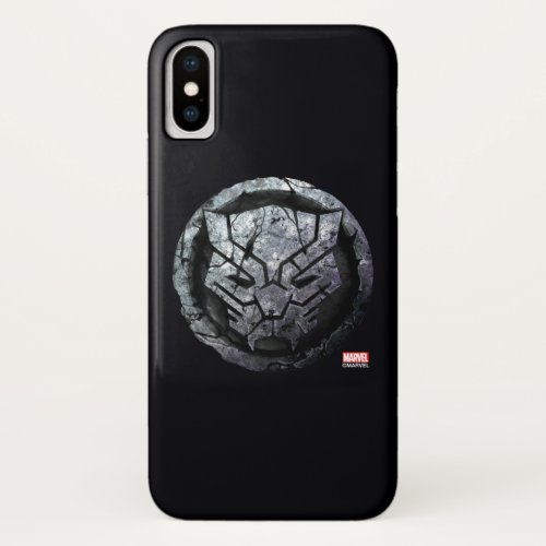 Avengers Classics  Black Panther Stone Emblem iPhone X Case