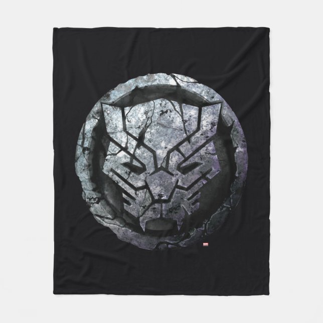 Avengers Classics | Black Panther Stone Emblem Fleece Blanket (Front)