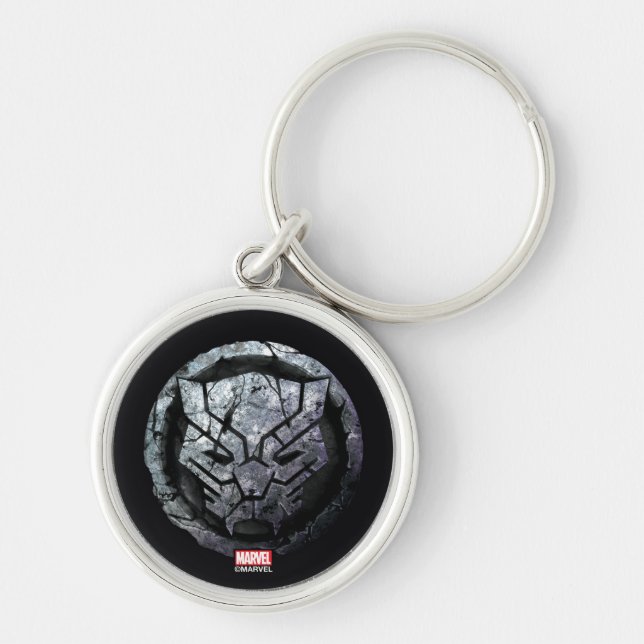 Avengers Classics | Black Panther Stone Emblem Keychain (Front)