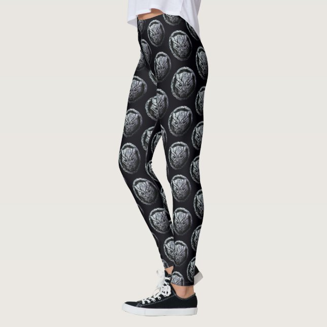 Avengers Classics | Black Panther Stone Emblem Leggings (Left)