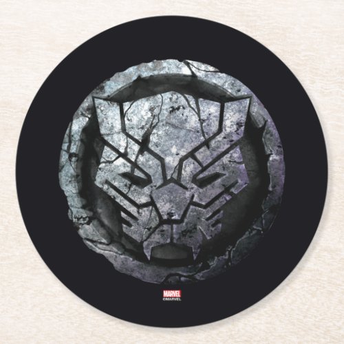 Avengers Classics  Black Panther Stone Emblem Round Paper Coaster