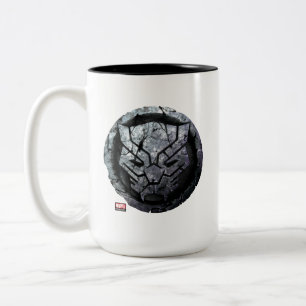 Avengers Classics   Black Panther Stone Emblem Two-Tone Coffee Mug