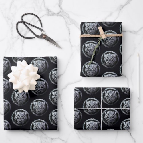 Avengers Classics  Black Panther Stone Emblem Wrapping Paper Sheets
