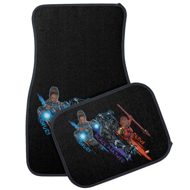 Avengers Classics | Black Panther Team Up Car Floor Mat (Set)