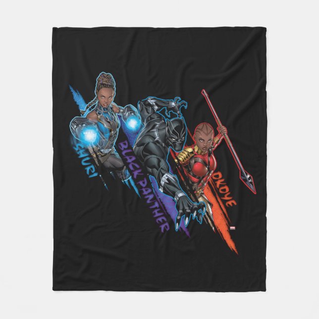 Avengers Classics | Black Panther Team Up Fleece Blanket (Front)