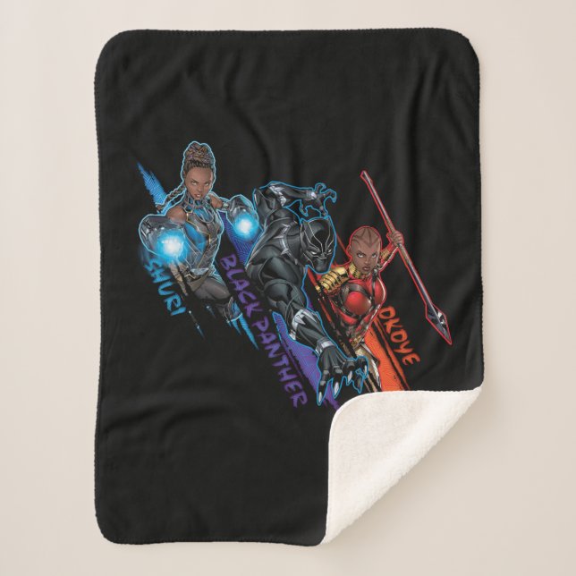 Avengers Classics | Black Panther Team Up Sherpa Blanket (Front)