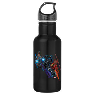 Avengers Classics   Black Panther Team Up Stainless Steel Water Bottle