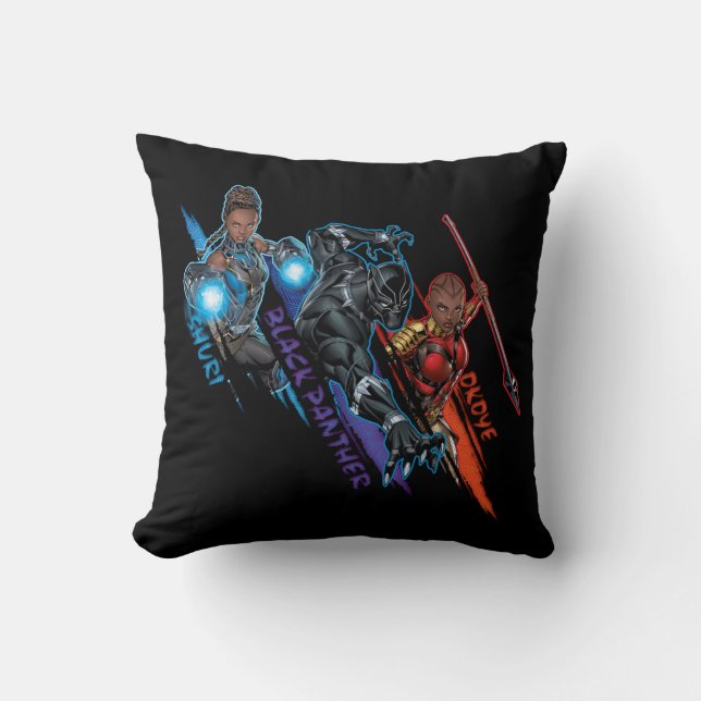 Avengers Classics | Black Panther Team Up Throw Pillow (Front)