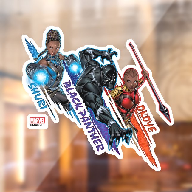 Avengers Classics | Black Panther Team Up Window Cling (Sheet 2)