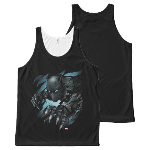 Avengers Classics  Black Panther Tearing Through All_Over_Print Tank Top