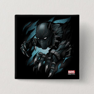 Avengers Classics   Black Panther Tearing Through Button