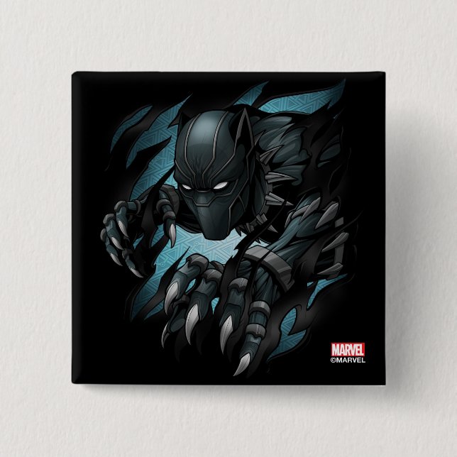 Avengers Classics | Black Panther Tearing Through Button (Front)