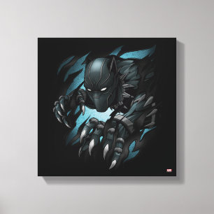 Avengers Classics Black Panther Tearing Through Canvas Print