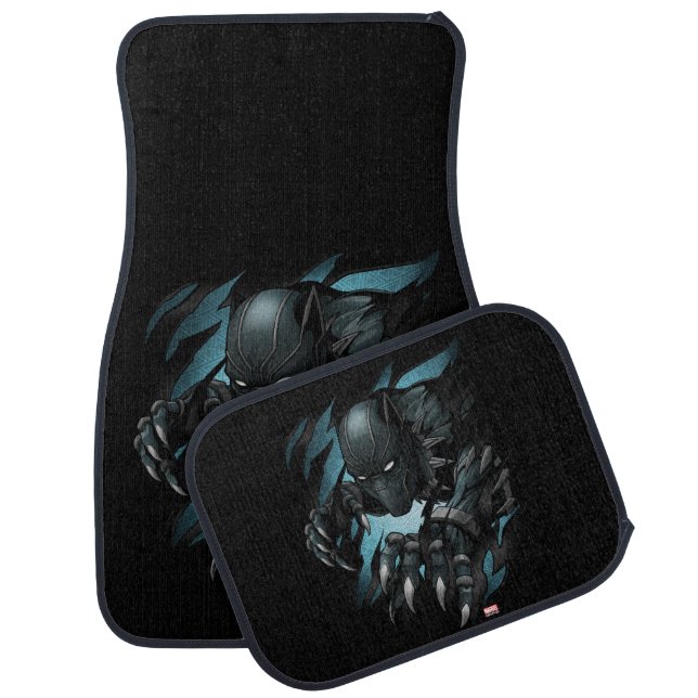 Avengers Classics | Black Panther Tearing Through Car Floor Mat (Set)