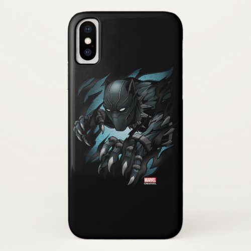 Avengers Classics  Black Panther Tearing Through iPhone X Case