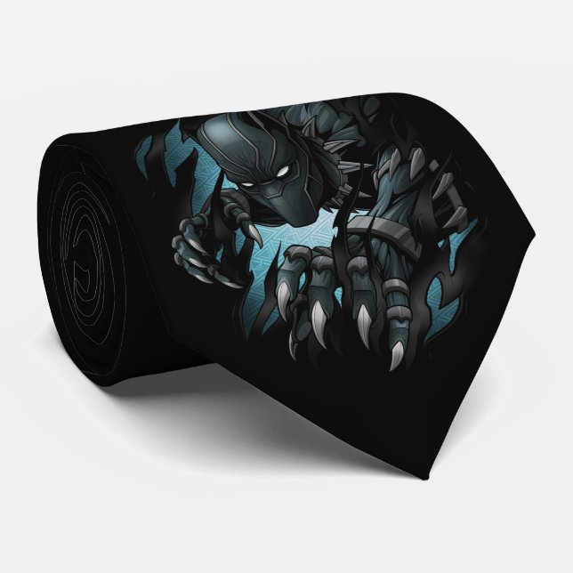 Avengers Classics | Black Panther Tearing Through Neck Tie (Rolled)