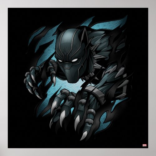Avengers Classics  Black Panther Tearing Through Poster